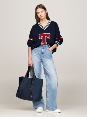 Fourre tout Essential a motif logo Bleu Tommy Hilfiger