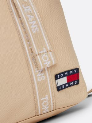 borsa tote essential piccola con logo beige da donne tommy jeans