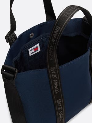 borsa tote essential piccola con logo blu da donne tommy jeans