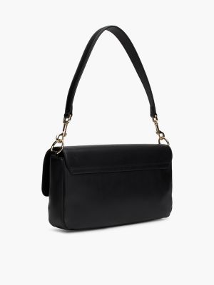 black th soft large crossover bag for women tommy hilfiger