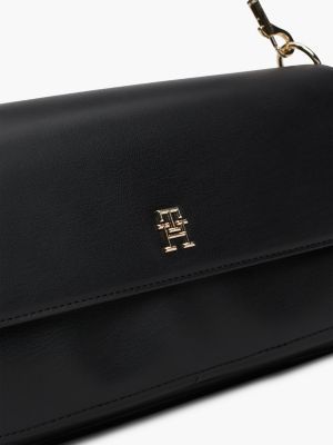 black th soft large crossover bag for women tommy hilfiger