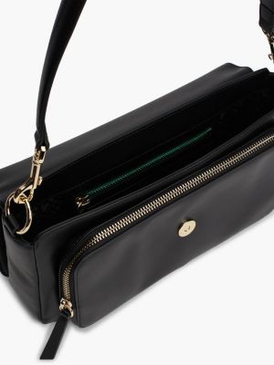 black th soft large crossover bag for women tommy hilfiger