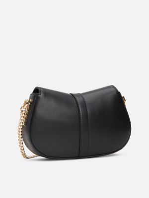 black heritage chain crossover bag for women tommy hilfiger