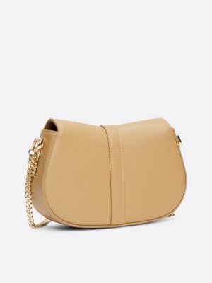 khaki heritage chain crossover bag for women tommy hilfiger