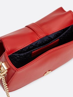 borsa a tracolla heritage con catenella rosso da donne tommy hilfiger