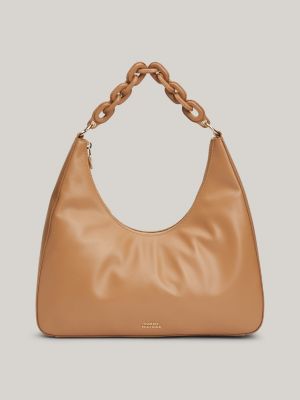 TH Soft Chunky Chain Leather Hobo Bag