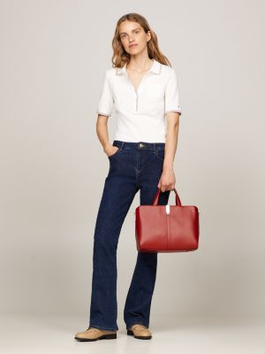 Heritage Satchel mit Monogramm-Emblem | RED | Tommy Hilfiger