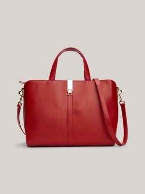 Heritage Satchel mit Monogramm-Emblem | RED | Tommy Hilfiger