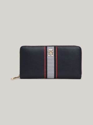 Large Webbing Detail Zip-Around Wallet | Blue | Tommy Hilfiger