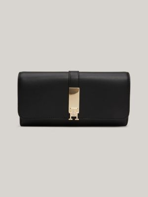 Heritage Trifold Flap Large Wallet | Black | Tommy Hilfiger