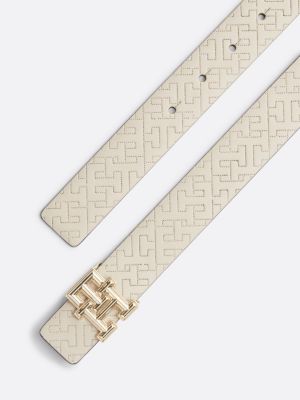 beige reversible leather belt for women tommy hilfiger