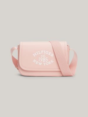 pink kids' hilfiger monotype crossover bag for girls tommy hilfiger