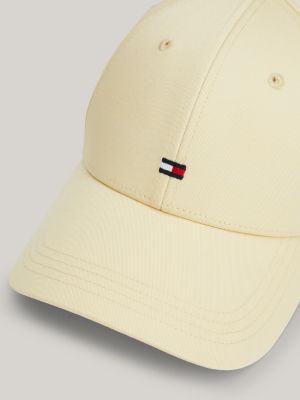 yellow essential flag embroidery baseball cap for women tommy hilfiger