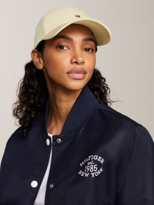 yellow essential flag embroidery baseball cap for women tommy hilfiger