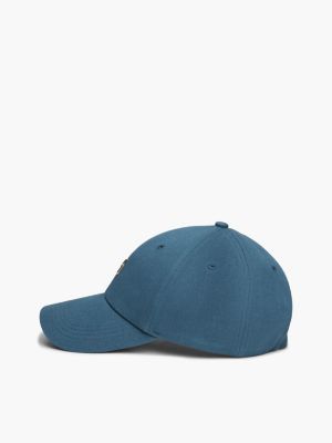 blue th monogram plaque baseball cap for women tommy hilfiger