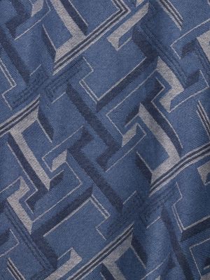 écharpe légère en jacquard à monogramme th bleu pour femmes tommy hilfiger