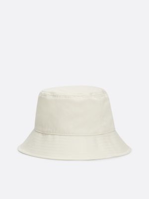 sombrero de pescador con logo alargado beige de mujeres tommy jeans