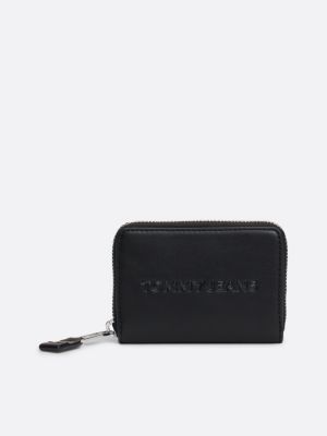 portafogli essential con zip e logo black da donne tommy jeans