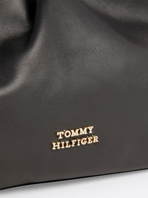 borsa a tracolla exclusive luxe in pelle nero da donne tommy hilfiger