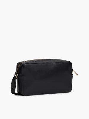 bolso bandolera con monotipo hilfiger negro de mujeres tommy hilfiger