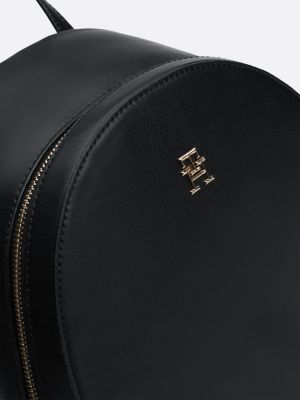 black th monogram dome backpack for women tommy hilfiger