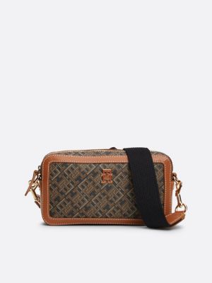 camera bag th monoplay brown da donne tommy hilfiger