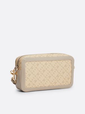 beige th monoplay camera bag for women tommy hilfiger