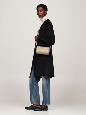 beige th monoplay camera bag for women tommy hilfiger