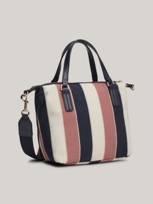 fourre-tout à monogramme th rouge pour femmes tommy hilfiger