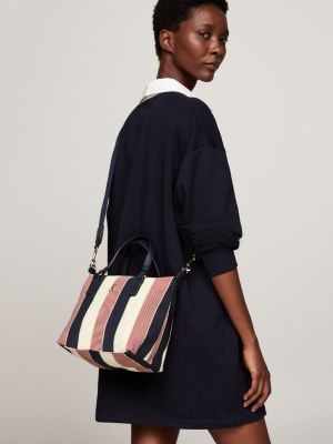 rood shopper met th-monogram voor dames - tommy hilfiger