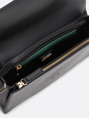 sac porté épaule en cuir à chaîne noir pour femmes tommy hilfiger