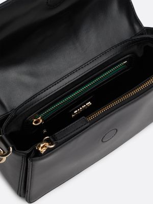 borsa a tracolla in pelle con catenella nero da donne tommy hilfiger