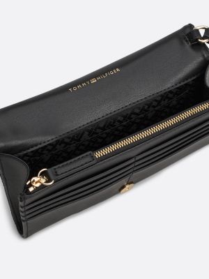 borsa a tracolla trapuntata con monogramma th nero da donne tommy hilfiger