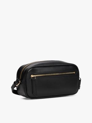 camera bag con monogramma th nero da donne tommy hilfiger