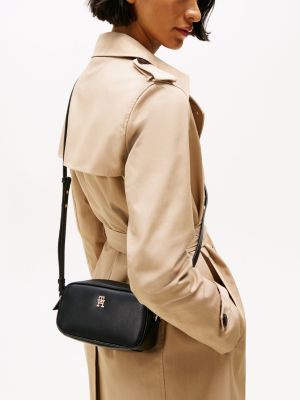 black th monogram camera bag for women tommy hilfiger