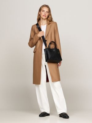 TH Monogram Embossed Tote | Black | Tommy Hilfiger