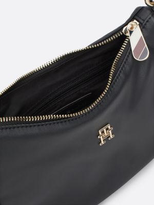 borsa con placchetta a monogramma th nero da donne tommy hilfiger