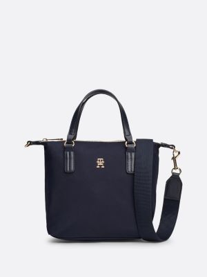 borsa tote con zip iconica blue da donne tommy hilfiger