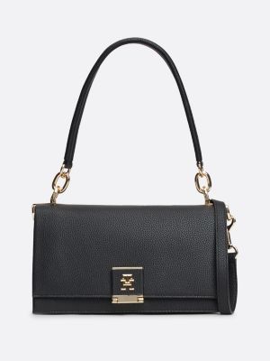 borsa a tracolla con monogramma th black da donne tommy hilfiger