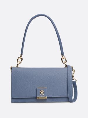 borsa a tracolla con monogramma th blue da donne tommy hilfiger