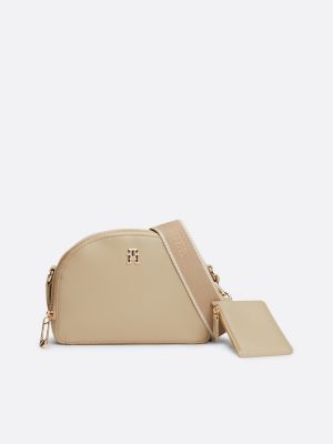 borsa a tracolla hilfiger monotype beige da donne tommy hilfiger