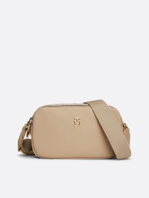 Signature Zip Camera Bag Beige Tommy Hilfiger