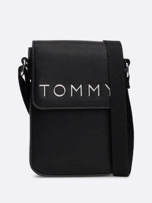 black city metal logo phone pouch for women tommy jeans