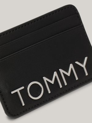 black city logo credit card holder for women tommy jeans