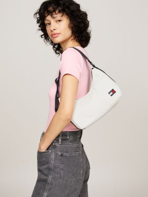 borsa essential con logo ripetuto bianco da donne tommy jeans