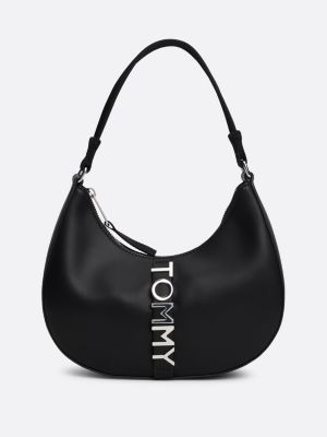 borsa city con logo in metallo black da donne tommy jeans