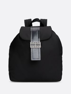 Stardust Logo Flap Backpack Black Tommy Hilfiger