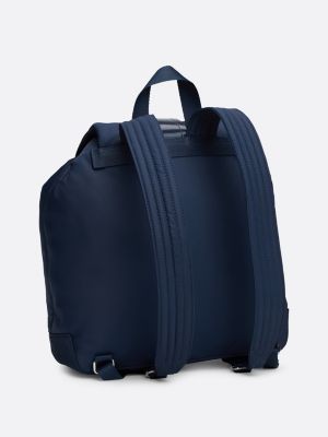 blue stardust logo flap backpack for women tommy jeans