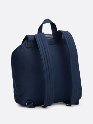 blue stardust logo flap backpack for women tommy jeans