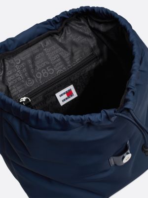 sac à dos stardust à rabat à logo bleu pour femmes tommy jeans